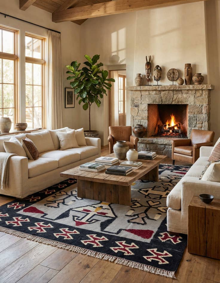 Detail image of 7' 11 x 10' 7  Hand Knotted Oushak Wool Rug