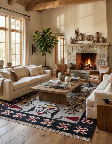 7' 11 x 10' 7 Hand Knotted Oushak Wool Rug