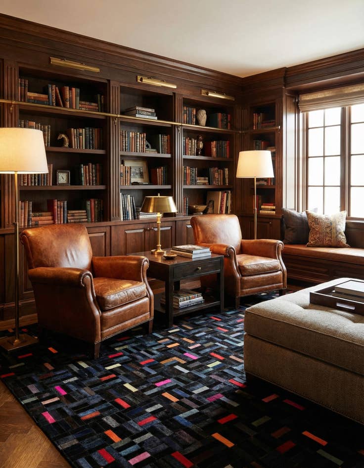 Detail image of  5' 1 x 8' Cowhide - Patchwork Rug