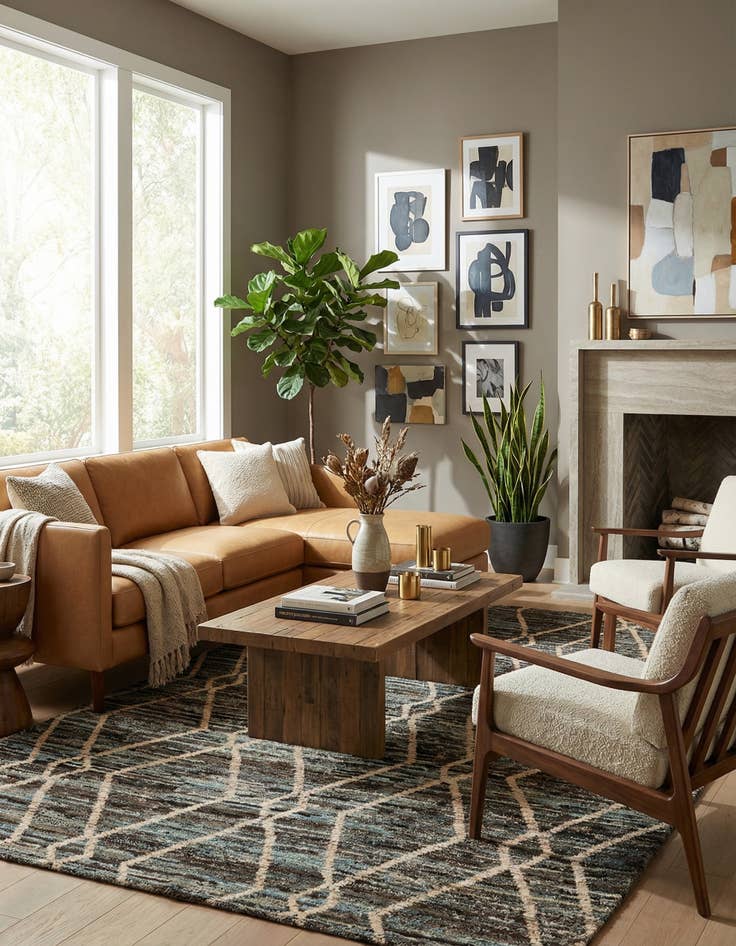 Detail image of 5' 8 x 7' 10  Hand Knotted Moroccan Wool Rug