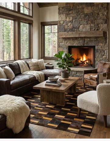 5' x 7' 11 Cowhide - Patchwork Rug
