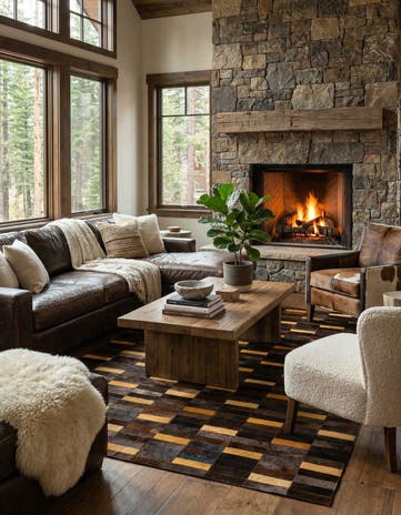 5' x 7' 11 Cowhide - Patchwork Rug