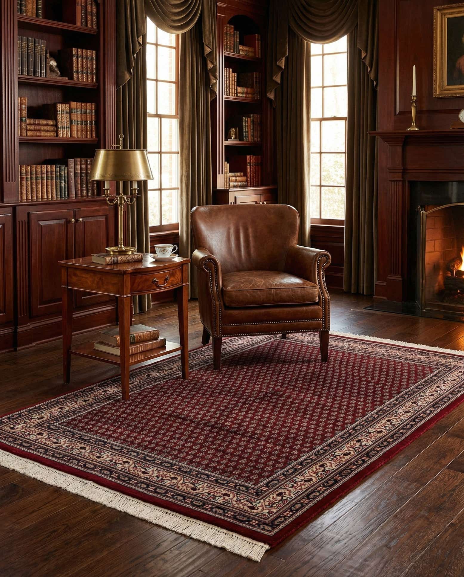 3' 11 x 5' 10 Hand Knotted Mir Wool Rug