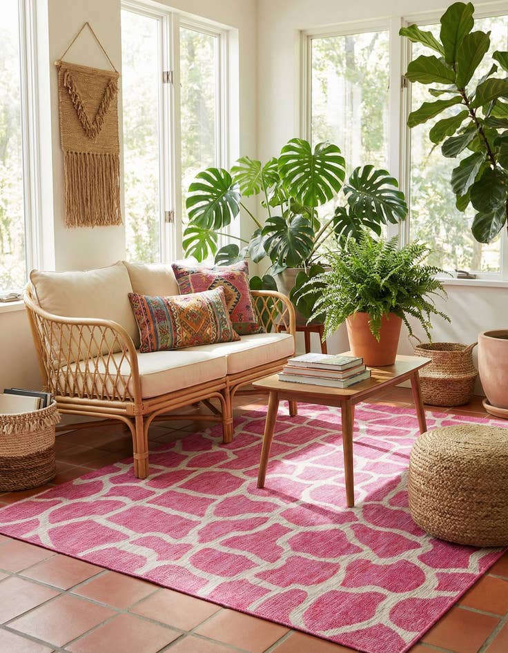 Detail image of 6' x 9'  Washable Safari Indoor / Outdoor Rug