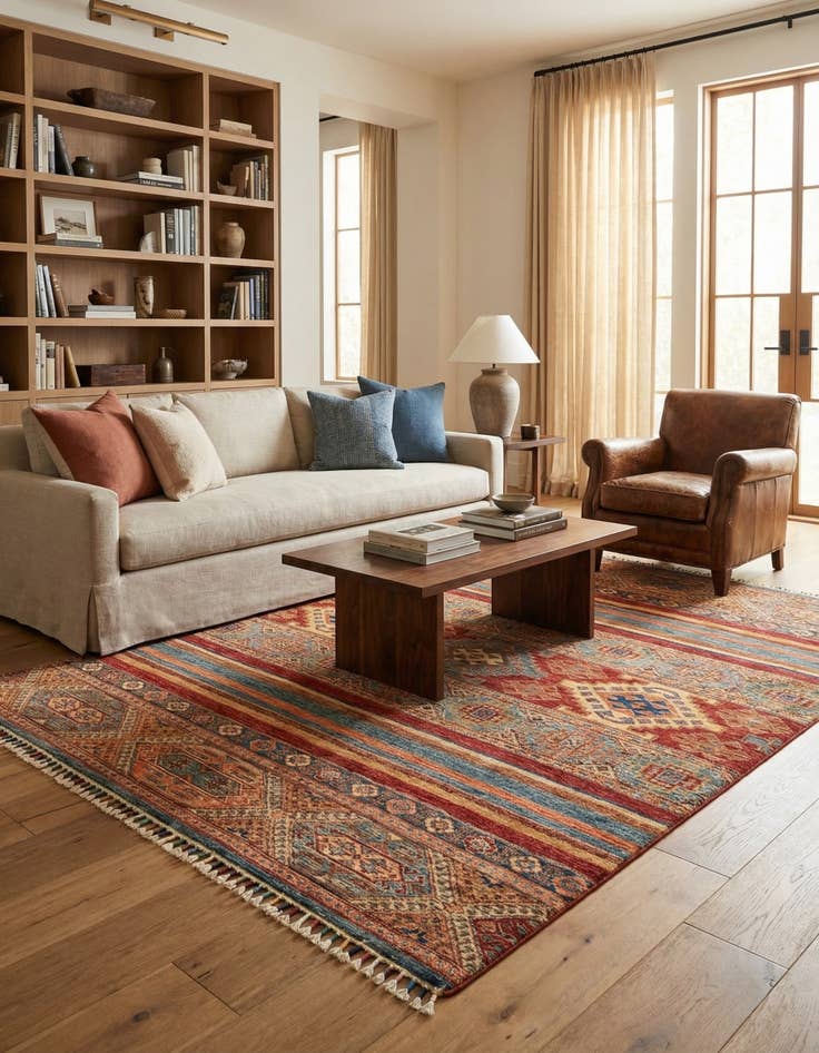 Detail image of 4' 11 x 6' 3  Hand Knotted Ariana Ziegler Rug