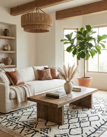 5' 1 x 7' 8 Hand Knotted Moroccan Wool Rug