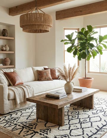 5' 1 x 7' 8 Hand Knotted Moroccan Wool Rug