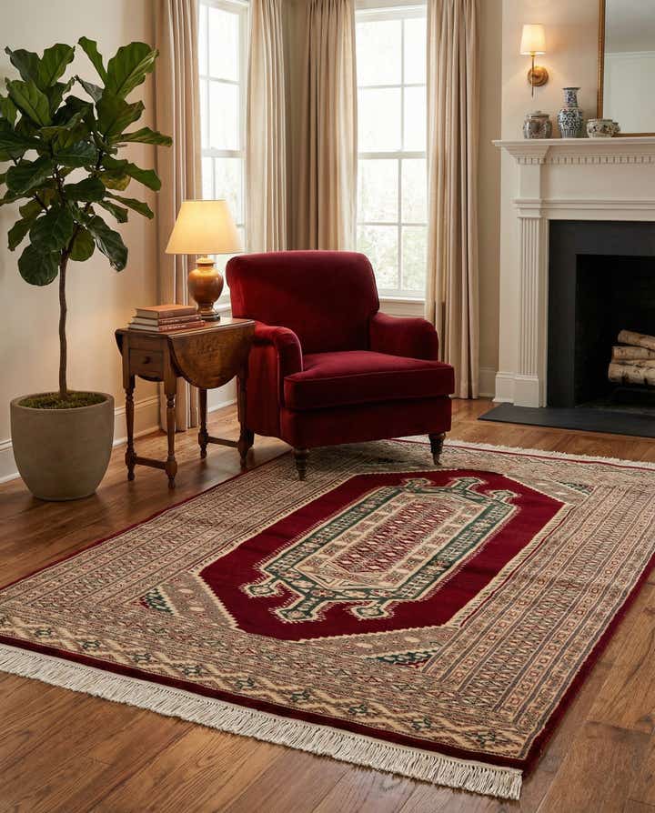 125cm x 190cm Handgeknüpft Bokhara Orientalisch Teppich