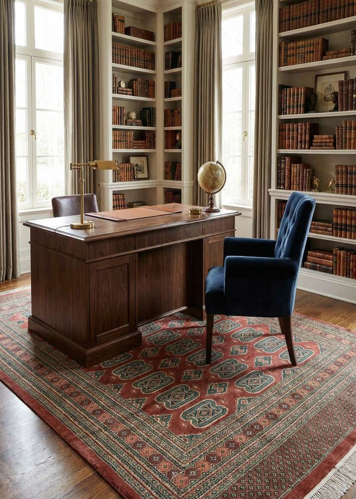 7' 1 x 10' 1 Hand Knotted Bokhara Oriental Rug