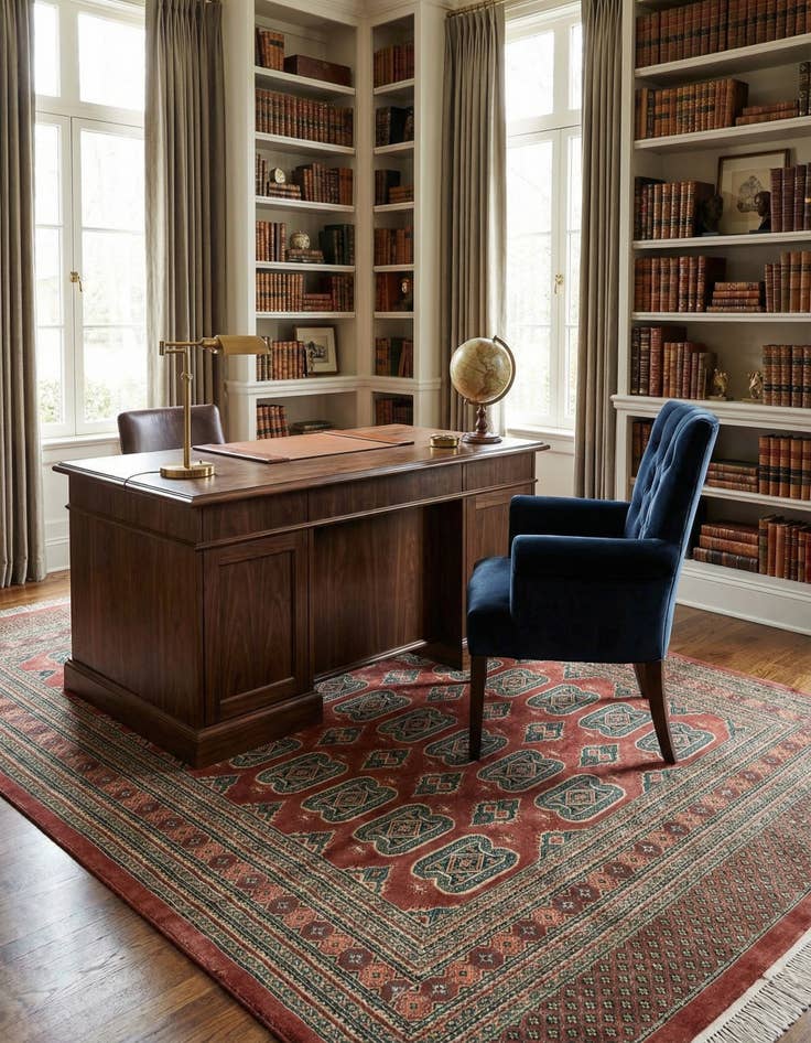 Detail image of 7' 1 x 10' 1 Hand Knotted Bokhara Oriental Rug