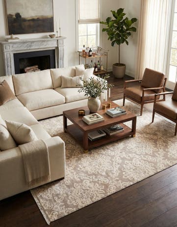 6' 7 x 9' 10 Hand Knotted Darya Wool Rug