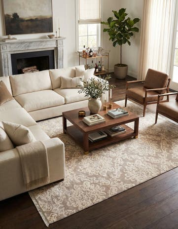 6' 7 x 9' 10 Hand Knotted Darya Wool Rug