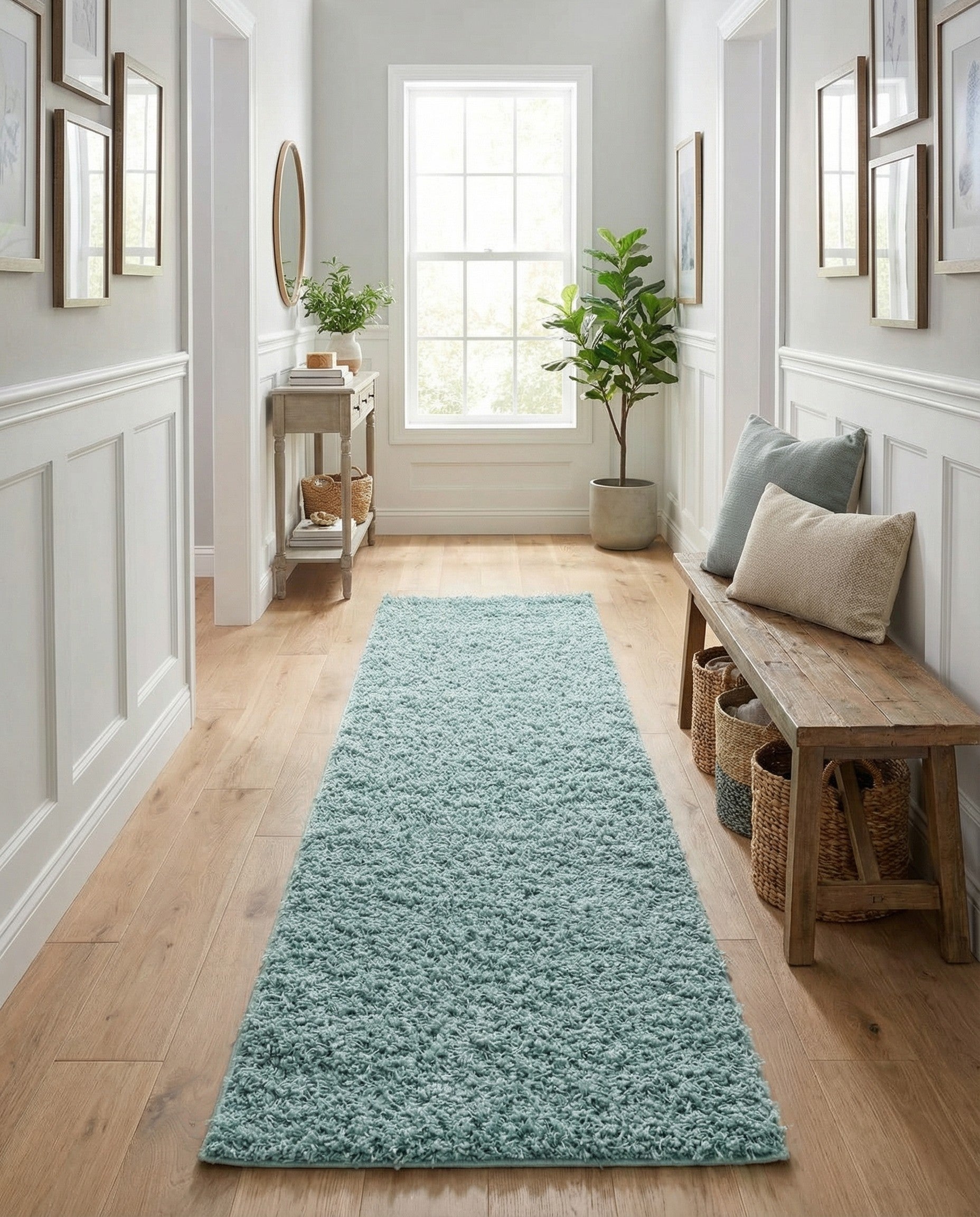  2' 6 x 13' Comfort Solid Shag Runner Rug