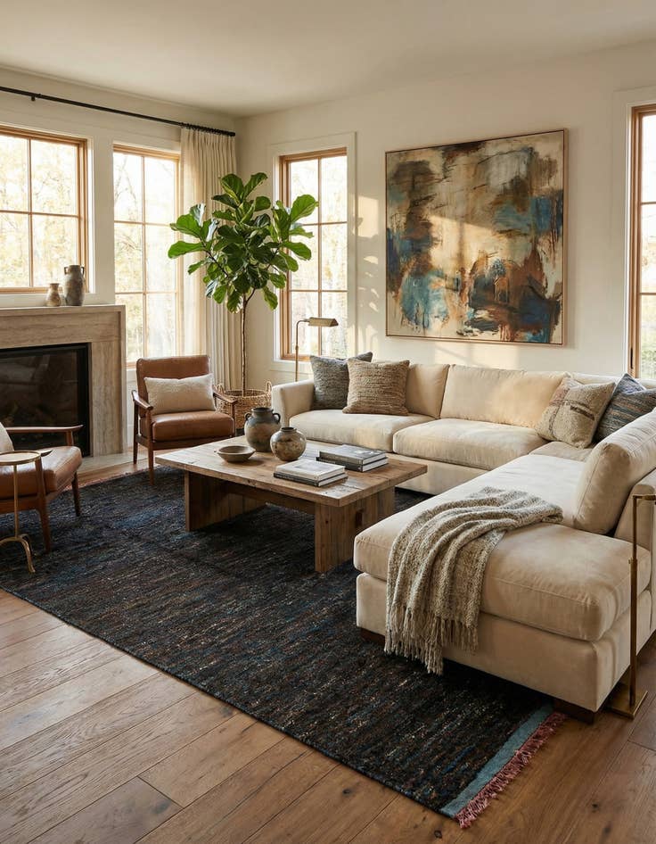 Detail image of 8' 9 x 12' 1  Hand Knotted Moroccan Wool Rug