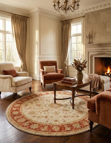 6' 7 x 6' 8 Kaizar Wool Round Rug