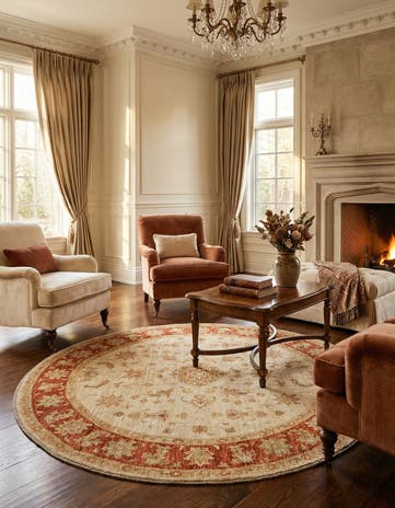 6' 7 x 6' 8 Kaizar Wool Round Rug