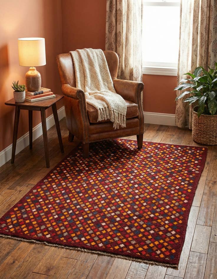 Detail image of 2' 10 x 4' 4  Hand Knotted Balouch Wool Rug