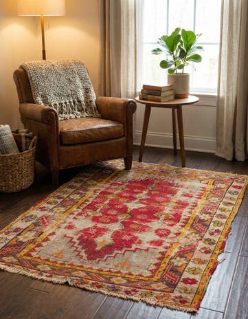 3' 2 x 4' 2 Hand Knotted Anatolian Oriental Wool Rug