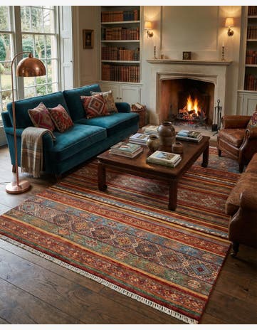 6' 9 x 9' 8 Torkman Wool Rug