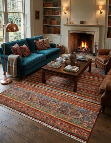 6' 9 x 9' 8 Torkman Wool Rug