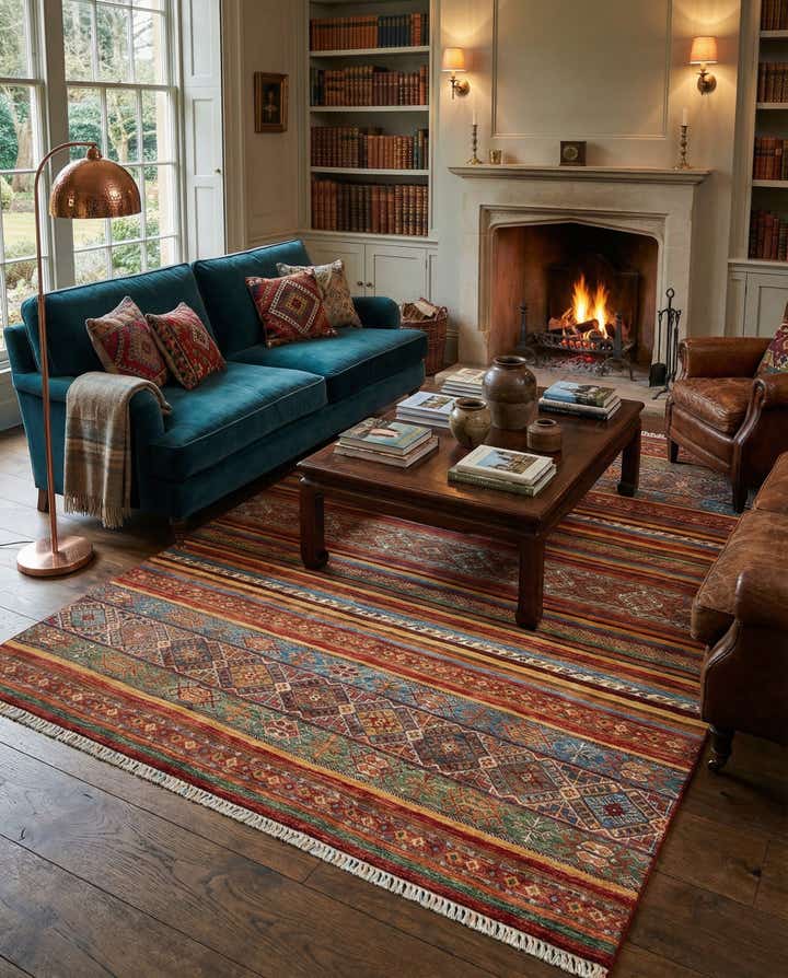 6' 9 x 9' 8 Torkman Wool Rug