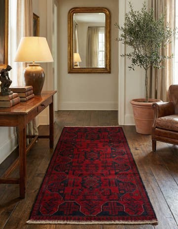 2' 8 x 6' 5 Hand Knotted Khal Mohammadi Wool Runner Rug