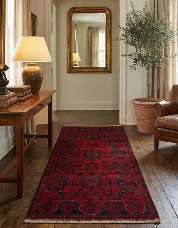 2' 8 x 6' 5 Hand Knotted Khal Mohammadi Wool Runner Rug