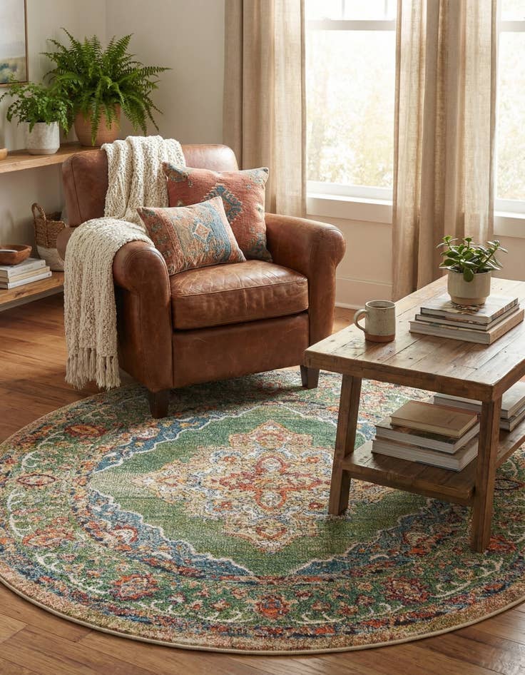 Detail image of  5' x 5' Isabella Round Rug