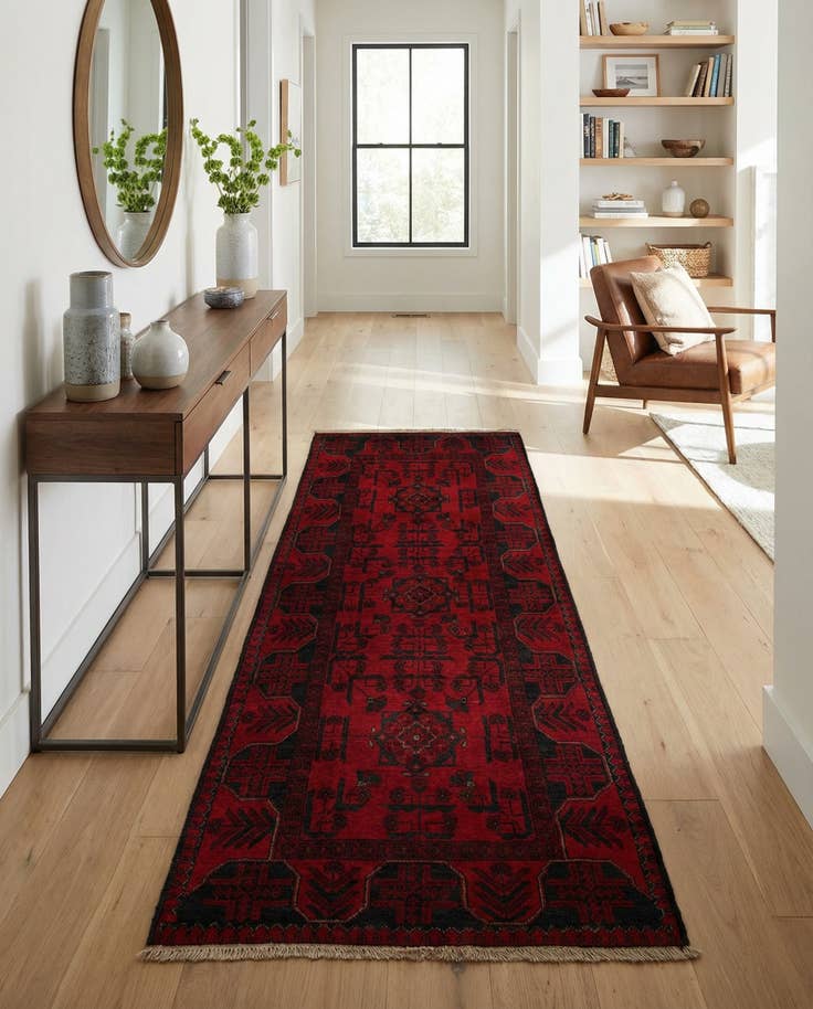 Detail image of 2' 9 x 6' 3 Hand Knotted Khal Mohammadi Wool Runner Rug