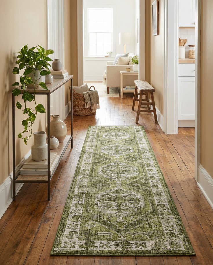 Detail image of 2' 7 x 12' Easy-Clean Traditional Indoor / Outdoor Runner Rug