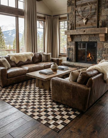 5' x 7' 10 Cowhide - Patchwork Rug