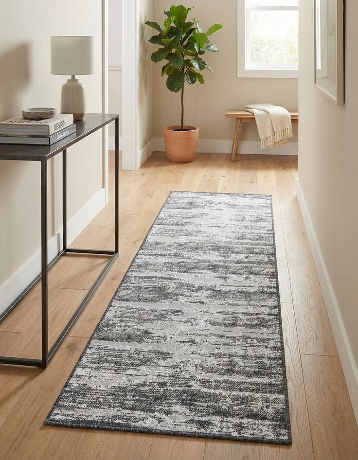 Detail image of  2' 7 x 10'  Washable Modern Indoor / Outdoor Runner Rug