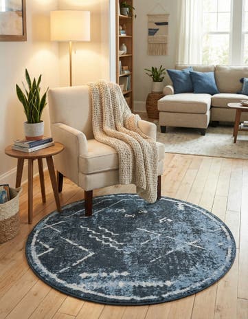 3' 3 x 3' 3 Kamala Washable Round Rug