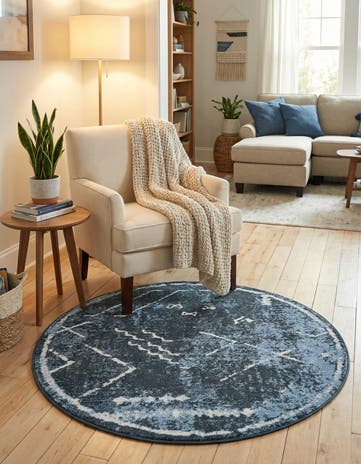 3' 3 x 3' 3 Kamala Washable Round Rug