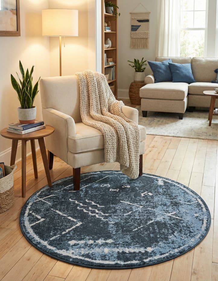 3' 3 x 3' 3 Kamala Washable Round Rug