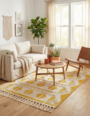 5' 1 x 8' Hand Woven Arizona Wool Rug
