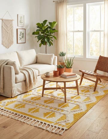 5' 1 x 8' Hand Woven Arizona Wool Rug