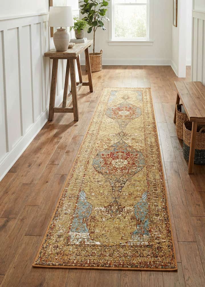 2' 7 x 10' Easy-Clean Traditional Indoor / Outdoor Runner Rug