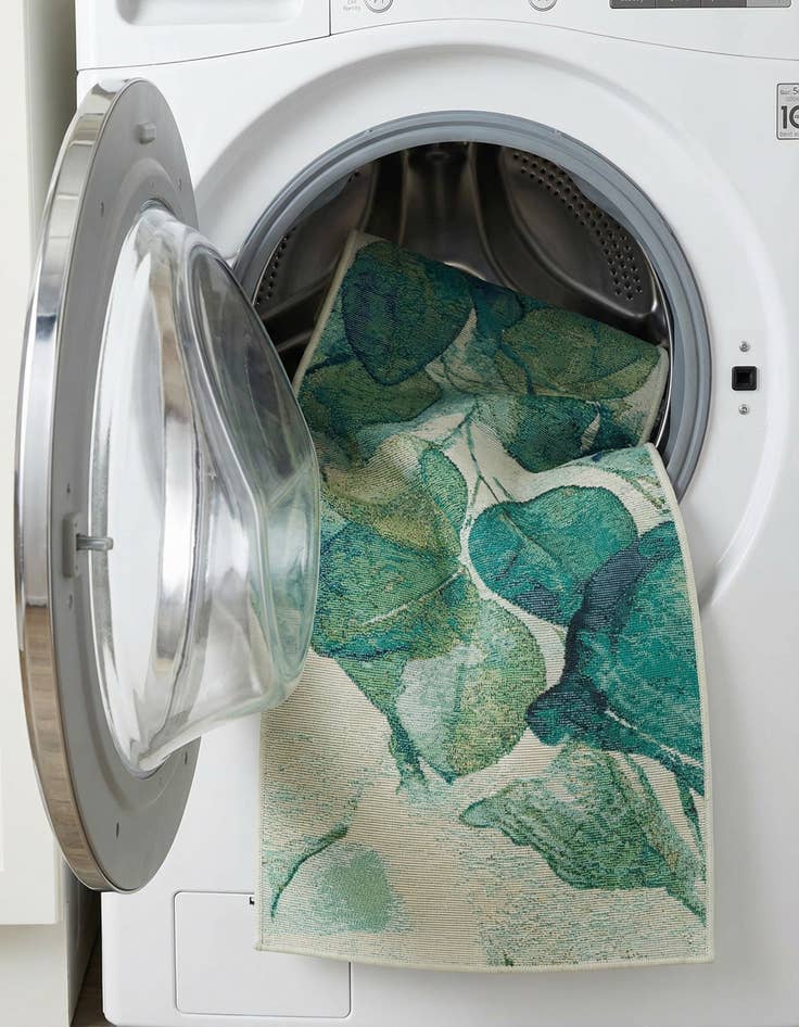 Detail image of 2' x 6'  Washable Botanical Indoor / Outdoor Runner Rug