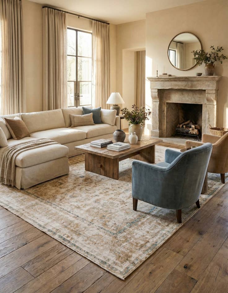 Detail image of 9' 6 x 12' 3  Hand Knotted Ultra Vintage Persian Wool Rug