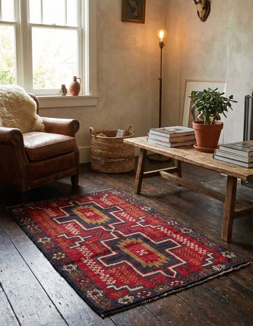 2' 10 x 4' 6 Hand Knotted Balouch Persian Wool Rug