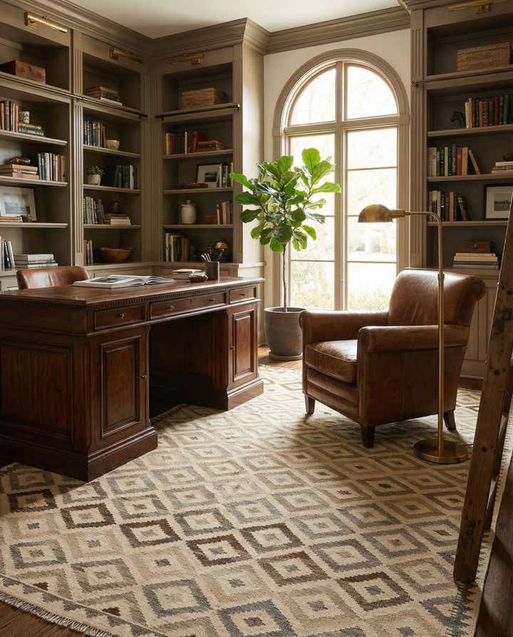 6' 7 x 10' 1 Hand Woven Kilim Maymana Wool Rug