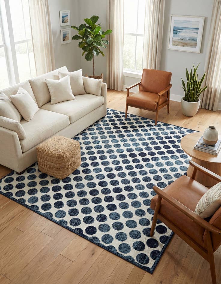 Detail image of  7' 10 x 7' 10  Washable Sabrina Soto Indoor / Outdoor Square Rug