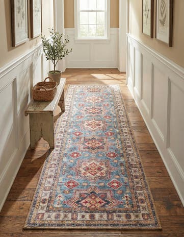 2' x 6' 1 Washable Timeless Runner Rug