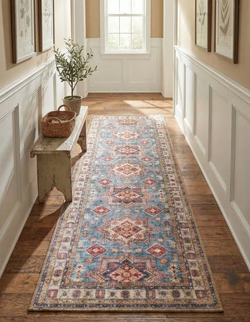 2' x 6' 1 Washable Timeless Runner Rug