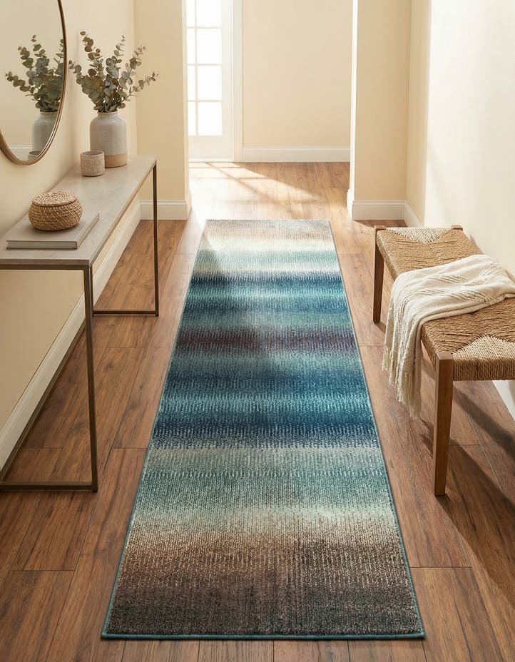 2' 7 x 10' Washable Hyacinth Runner Rug