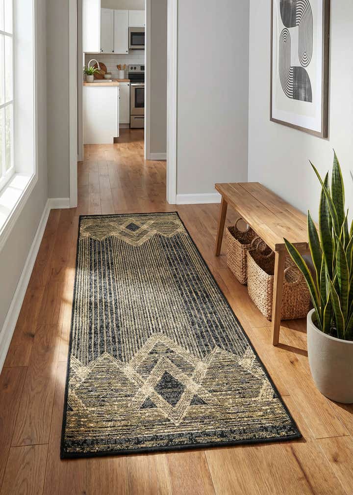 2' x 5' Easy-Clean Modern Indoor / Outdoor Runner Rug