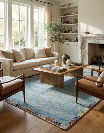 7' x 10' 1 Hand Knotted Darya Wool Rug