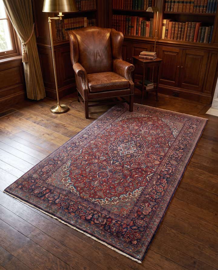 3' 10 x 7' Kashan Wool Rug
