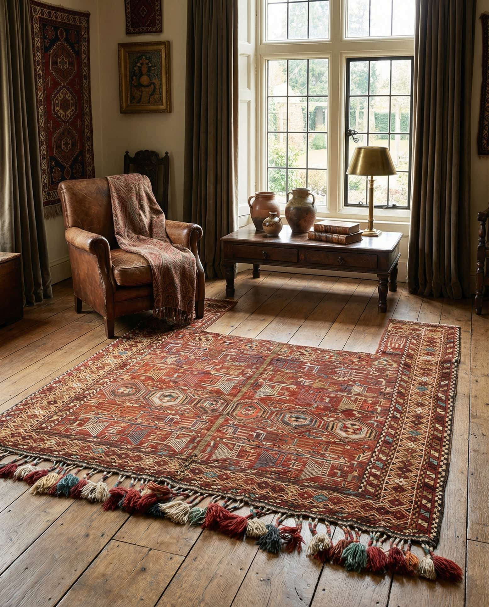 4' 6 x 4' 9 Shirvan Rug